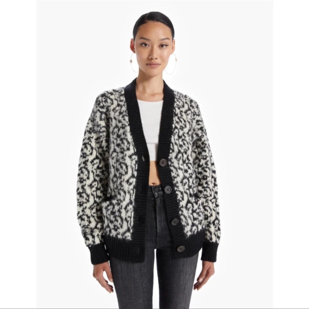 MOTHER The Oversized Cardigan in Wildlife size xs